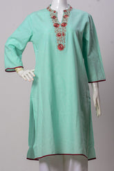 Women's Kurti - Light Aqua (100% Cotton) - LEK712 | 925 Attire Ltd
