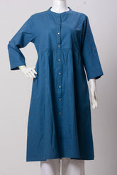 Women's Frock - Crown Blue (100% Cotton) - LF943 | 925 Attire Ltd