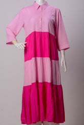 Women's Long Frock - Light Pink (100% Viscose) - LLF875 | 925 Attire Ltd