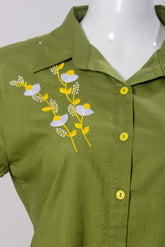 Women's Set - Olive Green (Linen) - LS1022 | 925 Attire Ltd