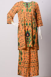 Women's Set - Fire Yellow and Green (100% Viscose) - LS1044 | 925 Attire Ltd
