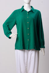Women's Shirt - Green (100% Viscose) - LSH1047 | 925 Attire Ltd