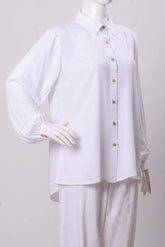 Women's Shirt - White (100% Viscose) - LSH1048 | 925 Attire Ltd