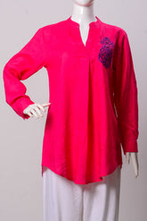 Women's Top - Pink (100% Linen) - LT1079 | 925 Attire Ltd