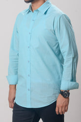 Men's Formal Shirt - Seafoam (Full Sleeve) - MLSS903 | 925 Attire Ltd