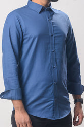 Men's Formal Shirt - Navy (Full Sleeve) - MLSS905 | 925 Attire Ltd