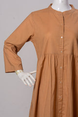 Women's Frock - Khaki (100% Cotton) - LF942 | 925 Attire Ltd