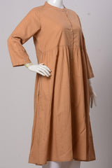 Women's Frock - Khaki (100% Cotton) - LF942 | 925 Attire Ltd