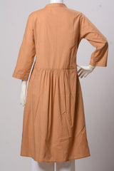 Women's Frock - Khaki (100% Cotton) - LF942 | 925 Attire Ltd