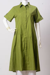 Women's Long Dress - Olive (100% Cotton) - LLS914 | 925 Attire Ltd