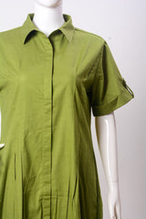 Women's Long Dress - Olive (100% Cotton) - LLS914 | 925 Attire Ltd