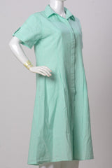 Women's Long Dress - Greenery (55% Linen, 45% Cotton) - LLS915 | 925 Attire Ltd