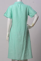 Women's Long Dress - Greenery (55% Linen, 45% Cotton) - LLS915 | 925 Attire Ltd