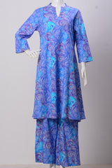 Women's Set - Blue (100% Cotton) - LS1084 | 925 Attire Ltd