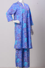 Women's Set - Blue (100% Cotton) - LS1084 | 925 Attire Ltd