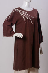 Women's Set - Brown &amp; Beige (100% Cotton) - LS1098 | 925 Attire Ltd