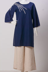Women's Set - Brown &amp; Beige (100% Cotton) - LS1098 | 925 Attire Ltd