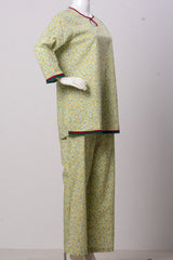 Women's Set - Green Yellow Print (100% Cotton) - LS962 | 925 Attire Ltd