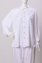 Women's Shirt - White (100% Viscose) - LSH1048 | 925 Attire Ltd