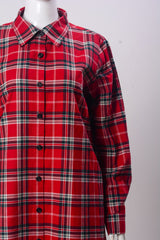Women's Shirt - Red and White Check (Viscose) - LT1033 | 925 Attire Ltd