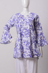 Women's Top - Light Blue &amp; White (100% Viscose) - LT1088 | 925 Attire Ltd