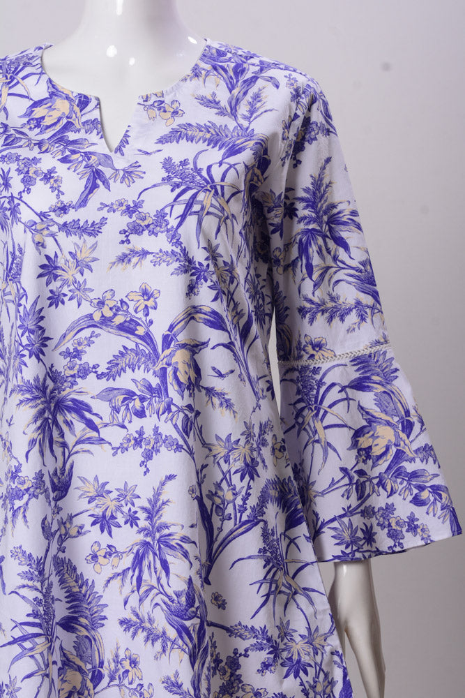 Women's Top - Light Blue &amp; White (100% Viscose) - LT1088 | 925 Attire Ltd