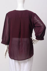 Women's Top - Burgundy (100% Polyester) - LPT893 | 925 Attire Ltd
