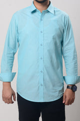 Men's Formal Shirt - Seafoam (Full Sleeve) - MLSS903 | 925 Attire Ltd