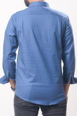 Men's Formal Shirt - Navy (Full Sleeve) - MLSS905 | 925 Attire Ltd